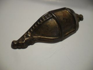 Vintage Antique Bronze Plated Dresser DRAWER Pull BIN Finger Style Turtle Shell 2