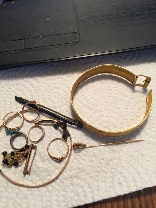 Group Of Vintage Jewelry,  Rings,  Bracelets,  Pins