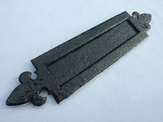 Vintage Reclaimed Large Heavy Cast Iron Gothic Style Door Knocker Letter Box