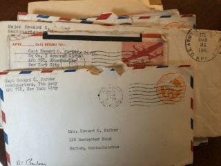 43 World War 2 Wwii Ww2 Letters Major Howard Parker I Armored Corps