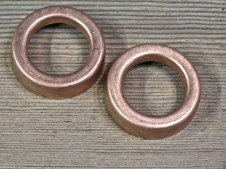 2 Lightning Rod Ball End Caps Solid Copper Replacements 1 9/16 " Large