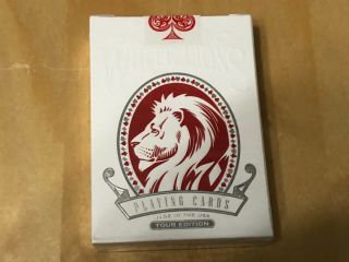 White Lions Tour Edition Red David Blaine Rare Playing Cards Uspcc Epcc Legends