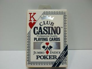 Arrco Club Casino Playing Cards Poker Jumbo Index No.  89 Foil Fresh &