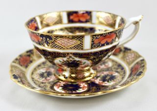 Vintage Royal Crown Derby China Old Imari 9021/1128 Tea Cup & Saucer 1st C.  1925