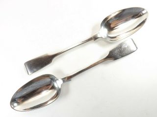 Antique Victorian Silver Large Table Spoons / London 1877 Ref 110/1