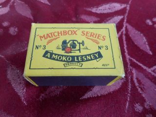 Matchbox Moko Lesney Site Cement Mixer 3a Type B2 Empty Box Only