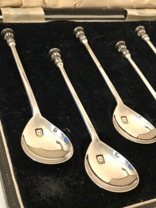 Set Of 6 1938 London Solid Silver Seal Top Teaspoons Initial G Suckling