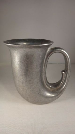 Vintage " Wilton " Pewter Bugle/trumpet Mug/cup W/handle (usa)