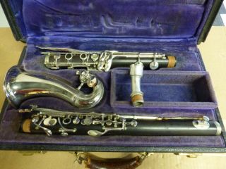 Vintage Conn Wood Alto Clarinet W\case Not Working\parts?