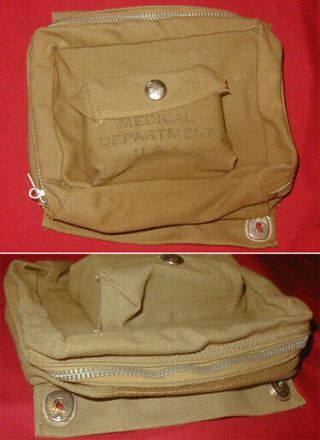 Wwii U.  S.  Aircraft Medic / First Pouch Pouch C - 47 Etc.  Airborne Related