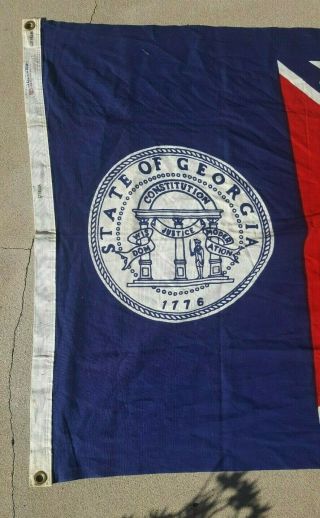 Vintage Georgia State Flag 100 Cotton Bunting