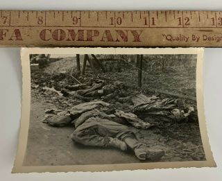 Wwii Us Photo Kia Dead German Soldiers Army Heer Paratroopers