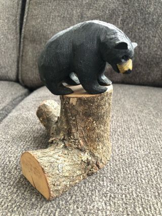 Carved Wood Black Bears By Famed Artist Randy Whaley The Wood Whittlers 1991