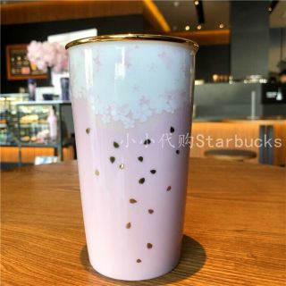 Starbucks 2018 China Day Sakura Pink Petal Double Wall Mug 12oz