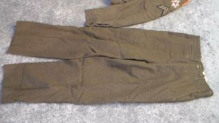 Old US WW2 to Korean War era 6th Army Wool Ike Jacket & Pants Dress Uniform 2