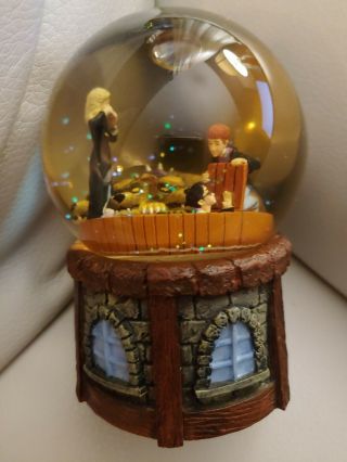 2001 Enesco Harry Potter Musical Snow Globe Hermione Ron Harry Fluffy
