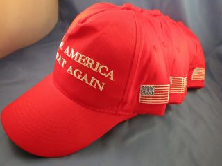Of 10 Red Make America Great Again Trump Hats Gop Embroidered 2020