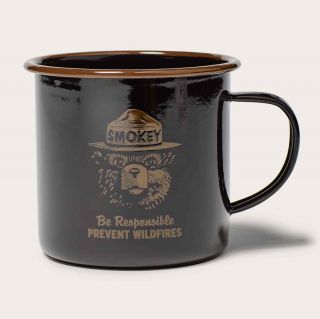 Filson Smokey Bear Enamelware Camp Coffee Mug - Usfs Forest Srv