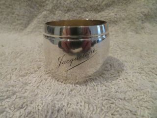 1925 French Sterling Silver Napkin Ring Art Deco St Jaqueline 41g 1,  44oz