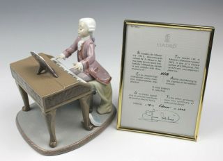 Lladro Spain Young Mozart 5915 Limited Edition Piano Porcelain Figurine Nr Gis