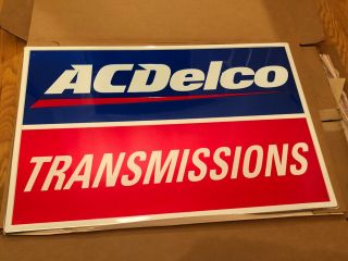 Ac Delco Transmissions Metal Sign 24 " X 36 " Acdelco Gm