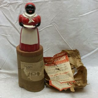 Vintage Aunt Jemima Syrup Pitcher Mail In 40s 50s F&f Mold And Die Dayton Ohio
