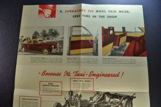 1946 - 1947 Packard Clipper Taxi Cab Sales Brochure Folder 3