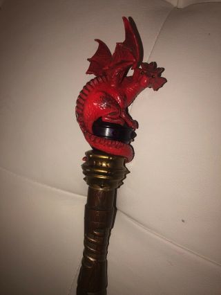 Magiquest Silver Gold Wand W/ Red Dragon Topper Great Wolf Lodge.