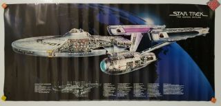 Vintage 1979 Star Trek The Motion Picture Uss Enterprise Diagram Poster