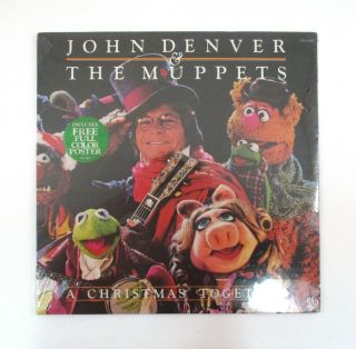 John Denver & Muppets A Christmas Together 1979 Lp,  Hype Sticker