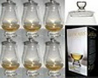 (6) Glencairn Whiskey Glasses With Six Ginger Jar Tops