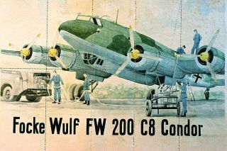 Focke Wulf 200 - Legion Condor 1942 Ww 2,  Food Tickets Back - Scarce