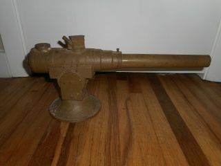 Vintage Conastoga Big Bang Cast Iron Anti - Aircraft Cannon Toy Gun