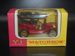 Matchbox Models Of Yesteryear 1911 Model T Ford Y - 1 With Box