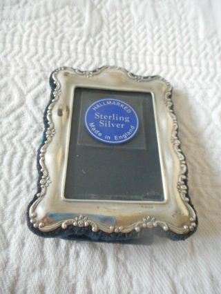 Small Ornate Sterling Silver Hallmarked Picture Photo Frame 8cm X 6cm