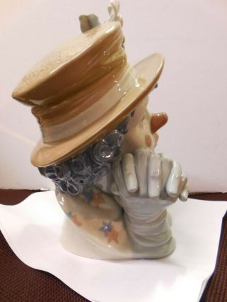Vintage Lladro Melancholy clown bust 5542 3