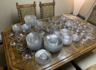 12 Vintage Imperial Candlewick Clear Crystal Dinner Plates,  10 1/4 "