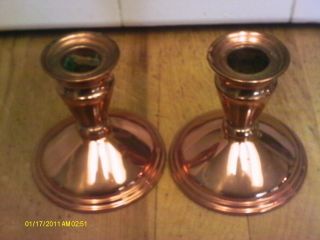 Coppercraft Guild Copper Candlestick Candle Holders 4 " High