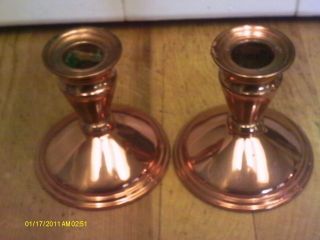 COPPERCRAFT GUILD Copper Candlestick Candle Holders 4 