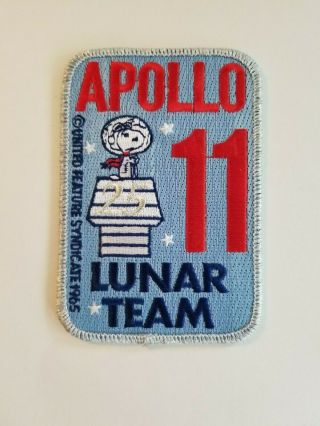 Authentic Vintage Apollo 11 Lunar Snoopy Team Patch And Sprint Collectible Card
