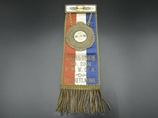 United Mine Workers Of America 1898 Ribbon & Medal