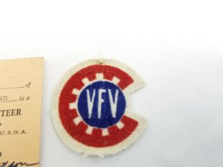 WWII US VFV Victory Farm Volunteers Patch 2