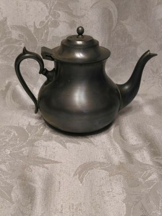 Vintage Pewter Tea Pot See The Pictures