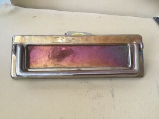 Vintage Art Deco Copper Lustre Enamel Door Knocker Letterbox Letter Box P&p