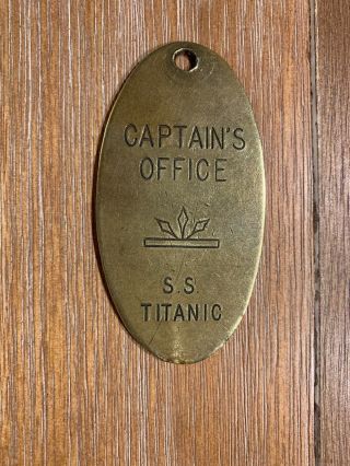 Ss Titanic Captains Office Vintage Brass 1976 Lowell Sigmund Key Ring Chain