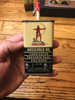 Sweet Archer Household Oil 4 Oz Can - Handy Oiler Tin W/ Graphics