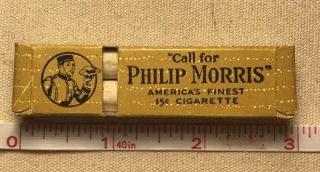 Us Made Philip Morris Cigarettes Wwii/1940’s Sample 2 - Pack Unissued Box