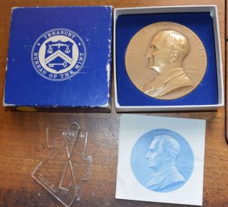 Complete 1949 Harry S Truman Us Inaugural Bronze Medal 3 " Us