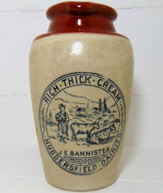Large Size Rich Thick Cream Pot / Jug From Bannister Of Huddersfield C1900 