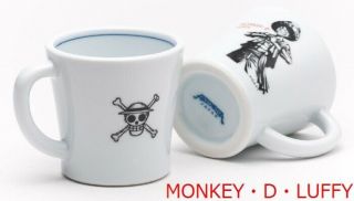 One Piece Monkey D Luffy Mug Cup Arita Ware White Porcelain Made In Japan Anime